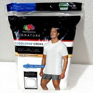 Fruit Of The Loom Signature Cool Zone Crew Neck T-Shirt Medium Mens